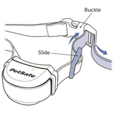 Feed strap with slide through buckle