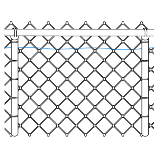Single loop wire on a chain link fence