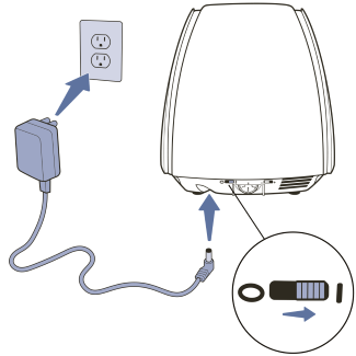 Plug in & turn on base unit