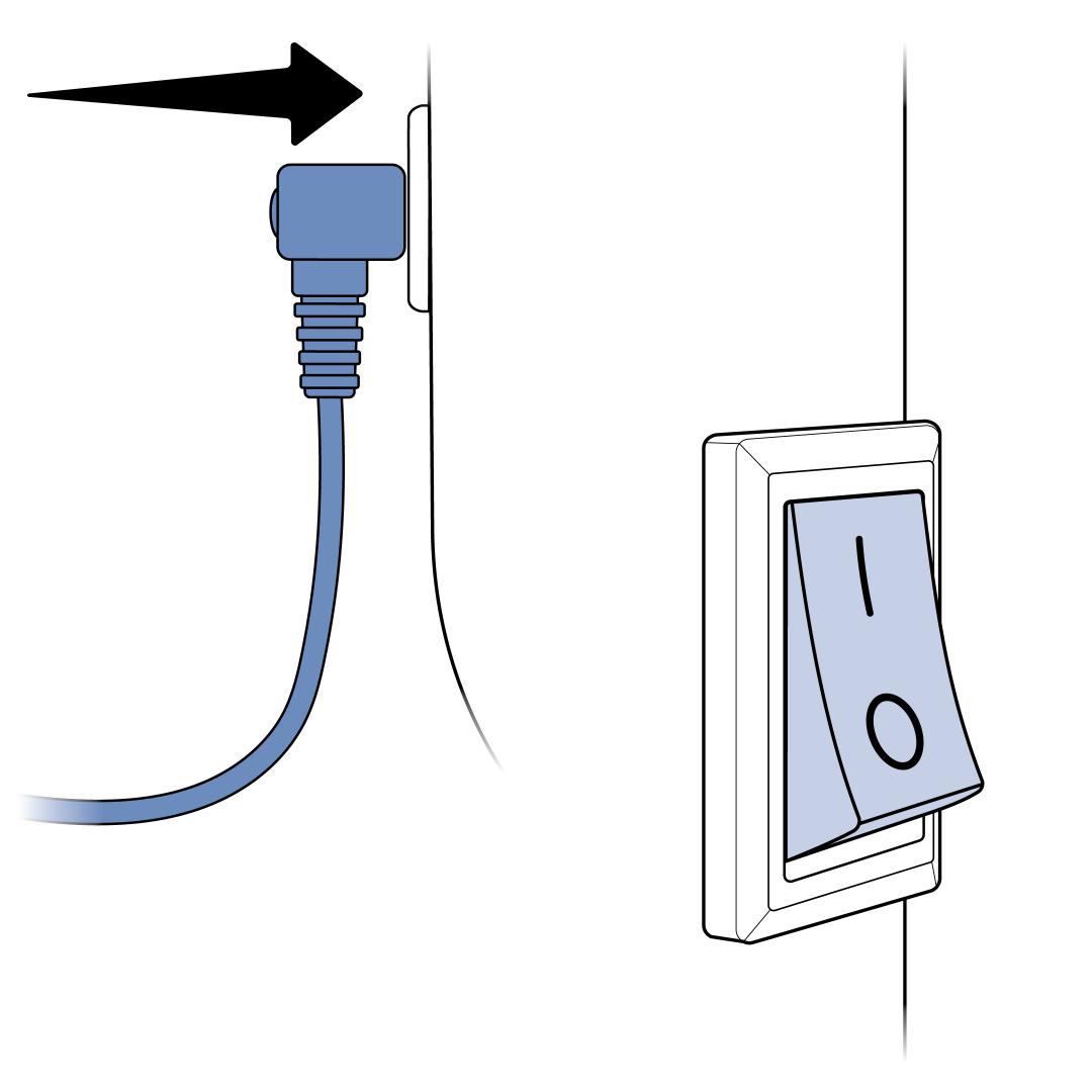 Power Adapter Plugged In, Power ON