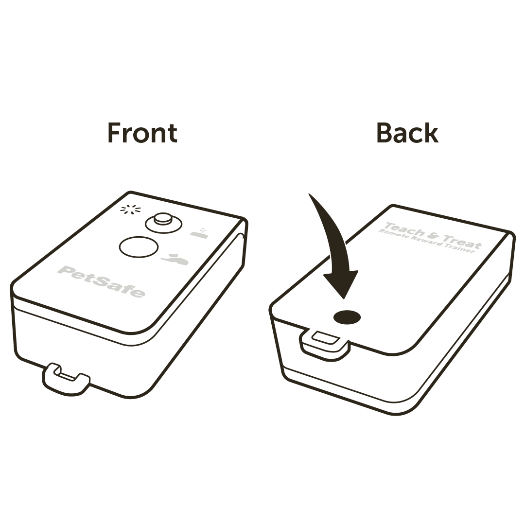 teach-&-treat-how-to-insert-or-change-remote-batteries-step1-locate-hole-with-screw-illustration