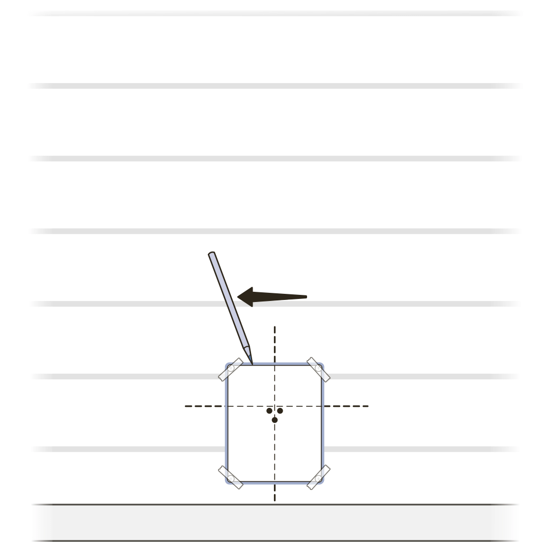 Trace cutting template for exterior wall
