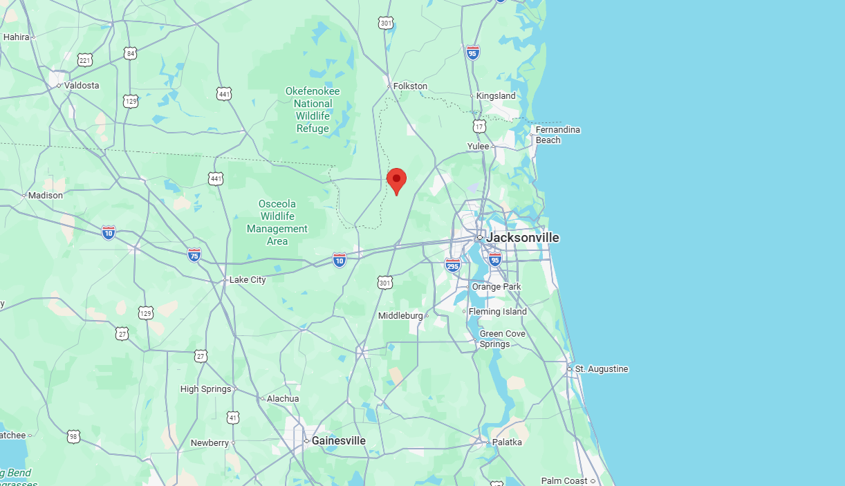 Map Pin Drop of the Invisible Fence of Central Florida Location