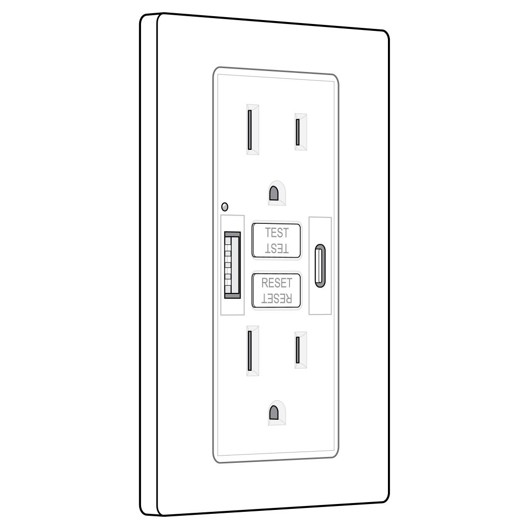 GFCI Outlet With USBA and USBC