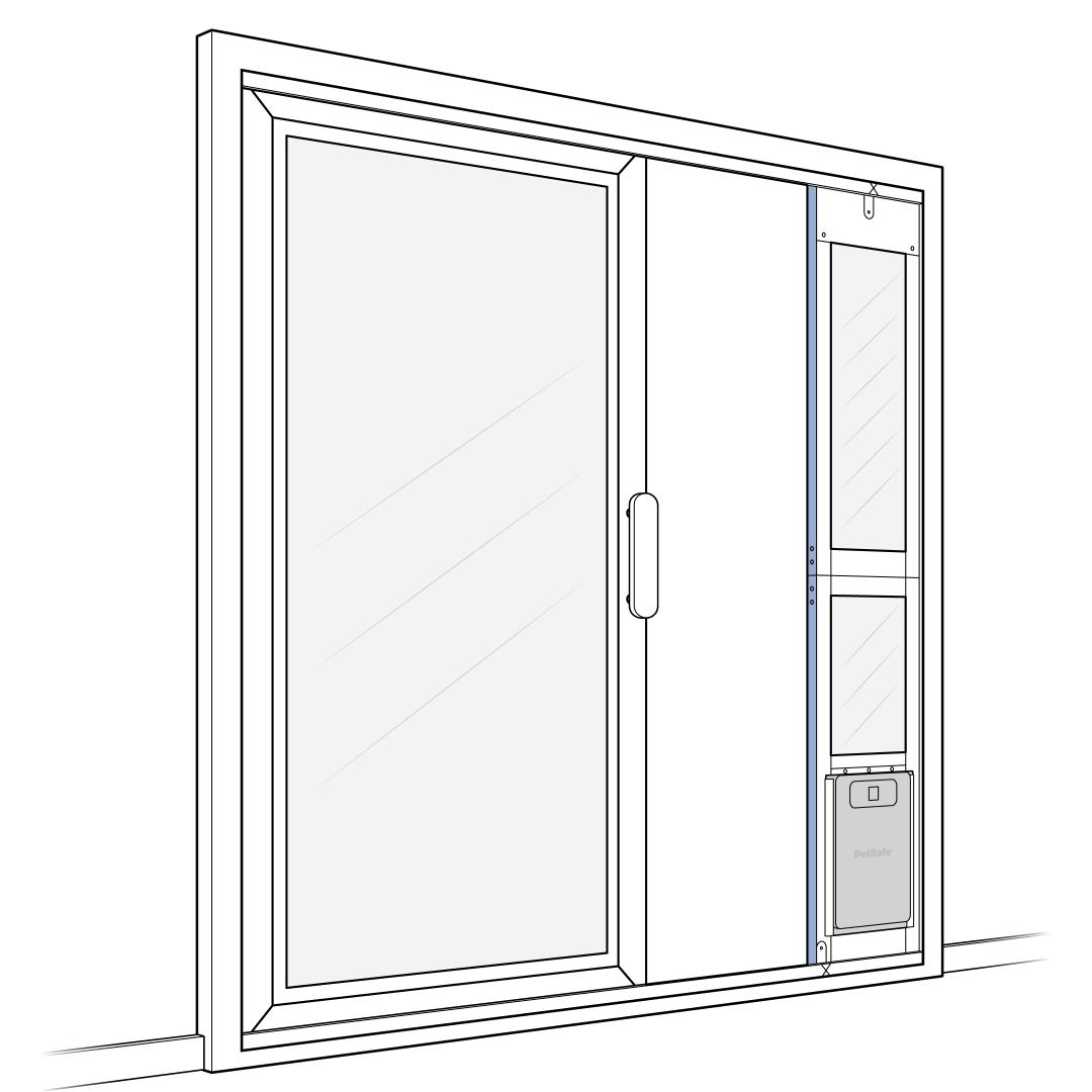 Place Glass Sweep Along Edge Of Door