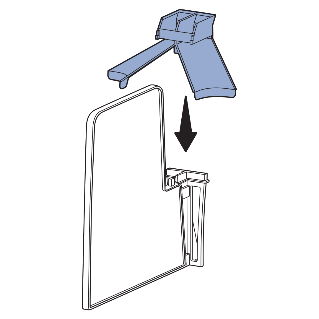 Attach Privacy Panel And Stand To Meal Splitter