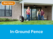 Card with text: Best Value. In-Ground Fence