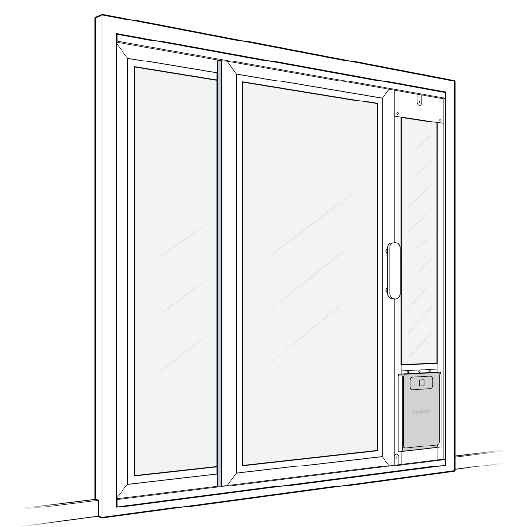 Place Glass Sweep Along Edge Of Door