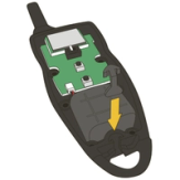 Slide new charging port cover into TX