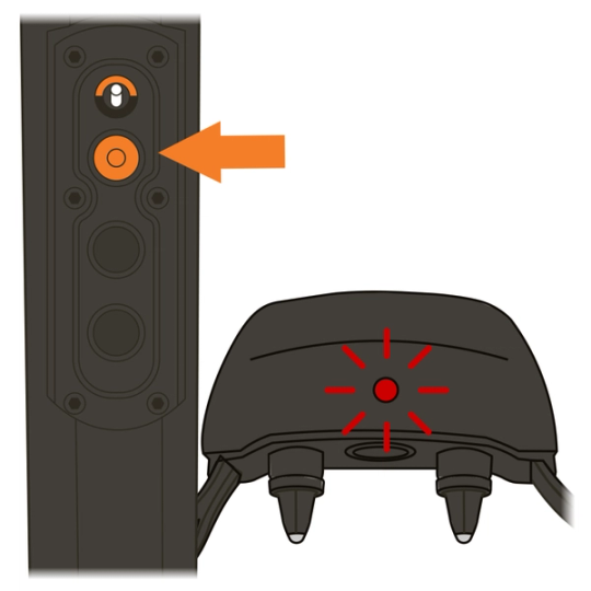 SD-ProHunter-2525_Press Top Button, Collar Light Turns Red