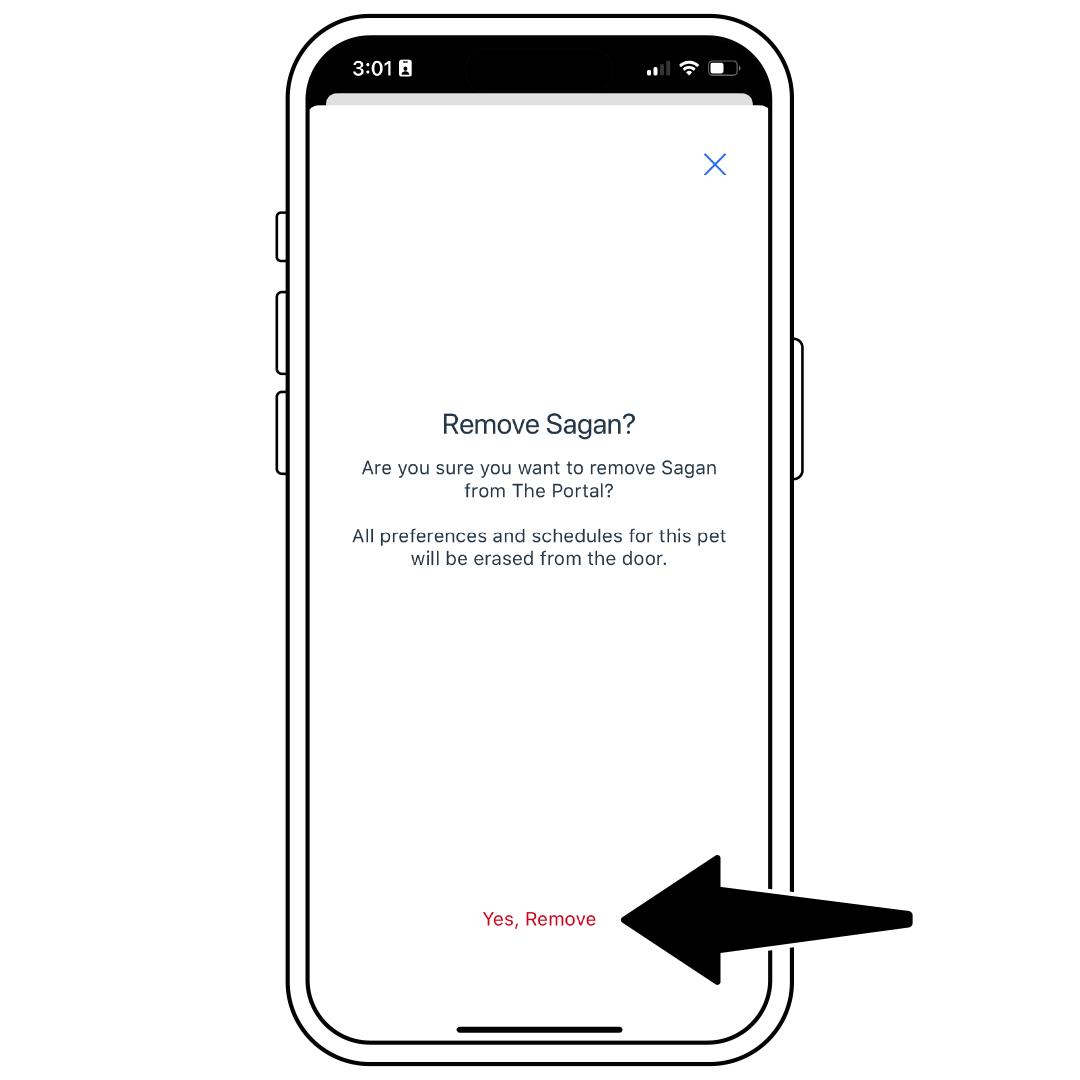 Confirm Pet Removal