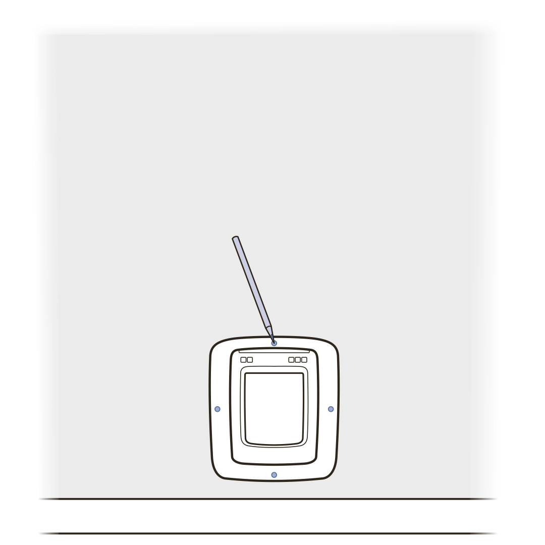 Insert interior pet door assembly in wall