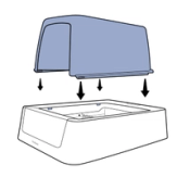 Place Privacy Cover On Top of Litter Box