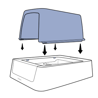 Place Privacy Cover On Top of Litter Box