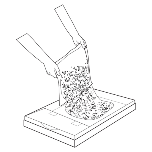 Pouring Litter In Tray 