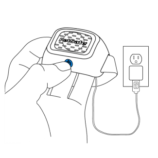Press and hold the power button on the collar