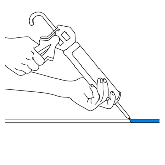 Fill the channel with a waterproof compound