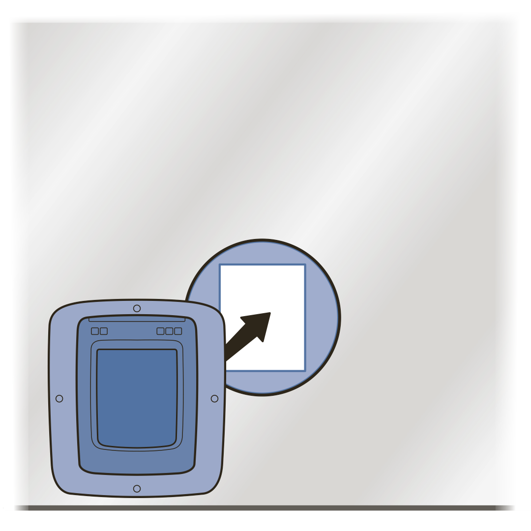 Insert interior frame into glass