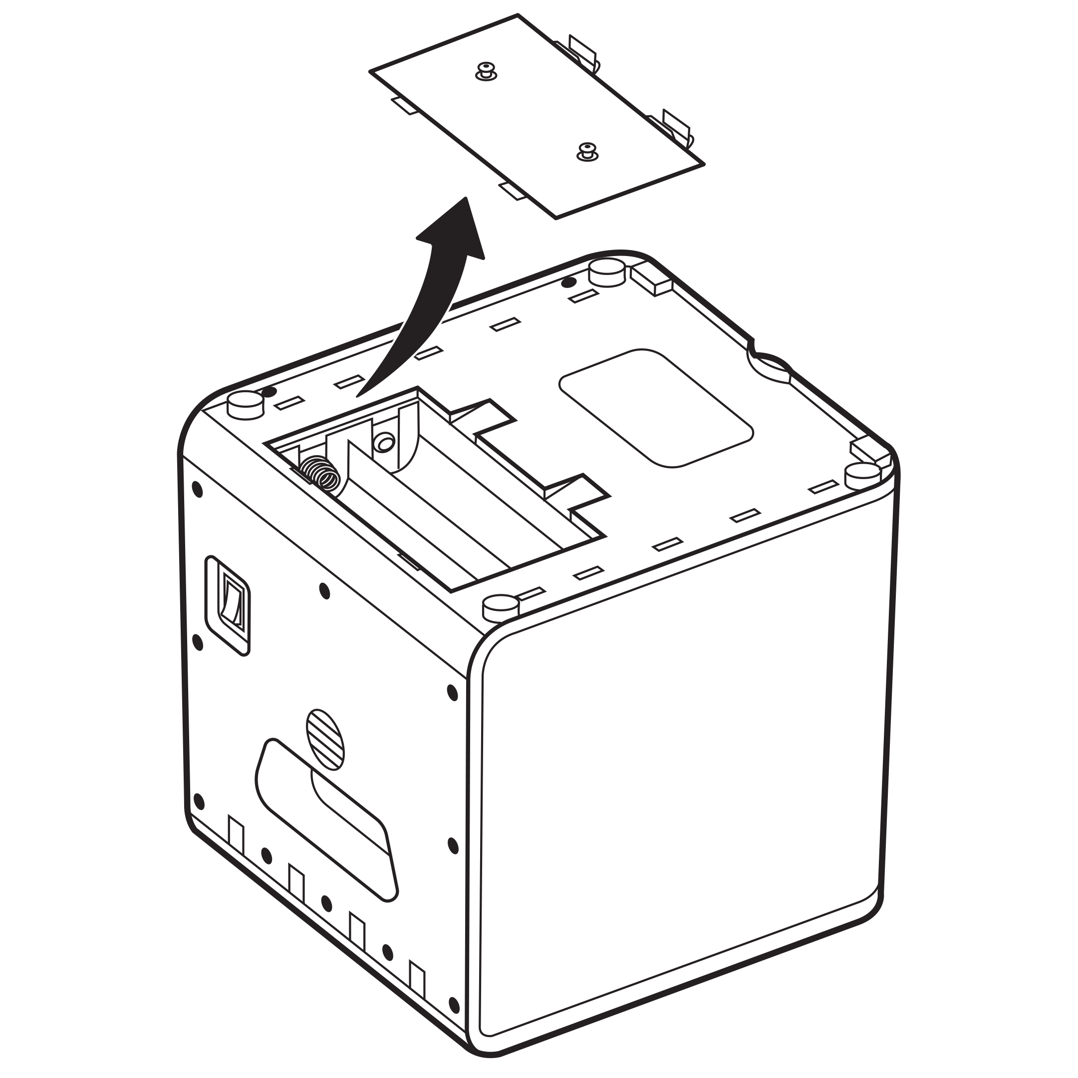 teach-&-treat-how-to-insert-or-change-batteries-dispenser--remove-battery-compartment-door-illustration1