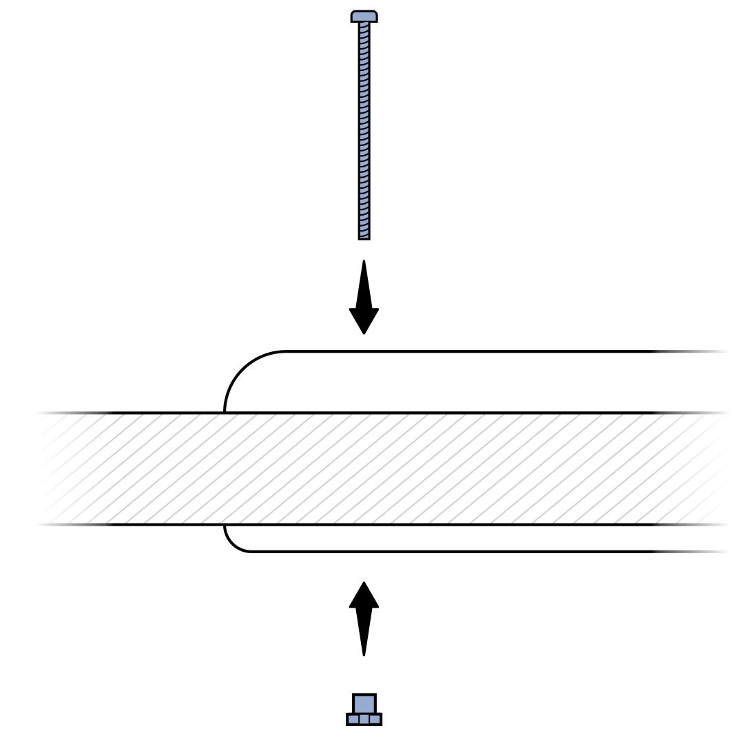 Install Binder Post And Screw into Non-Glass Door