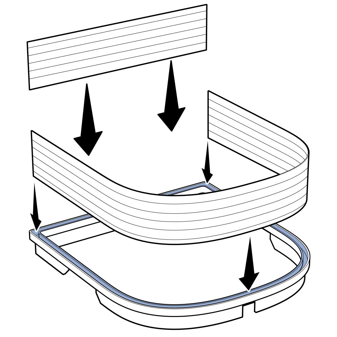 Insert Support Tunnel Into The Exterior Frame