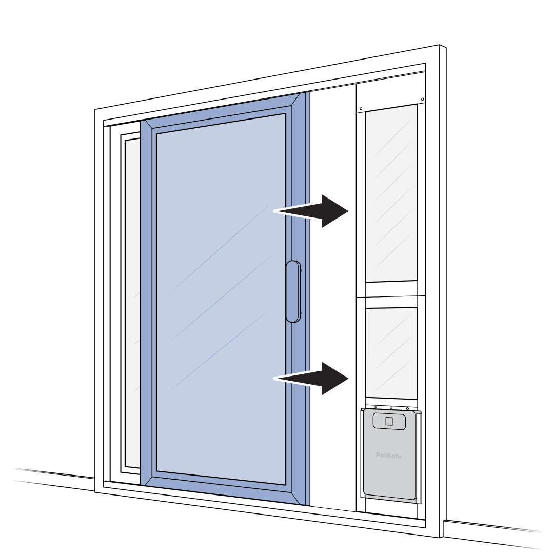 Ensure Assembled Pet Door Is Flush Against Edge