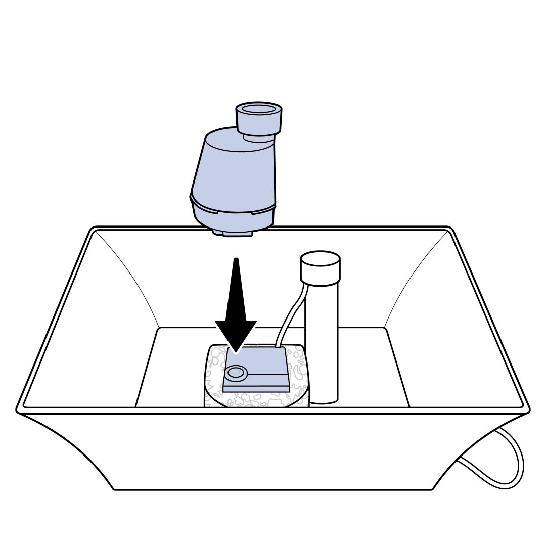 Insert Filter Housing into Top of Pump