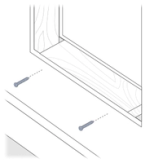 Fasten wood support from interior wall