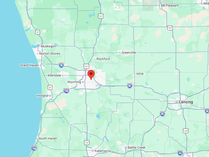 Map Pin Drop of the Invisible Fence of Westland Location