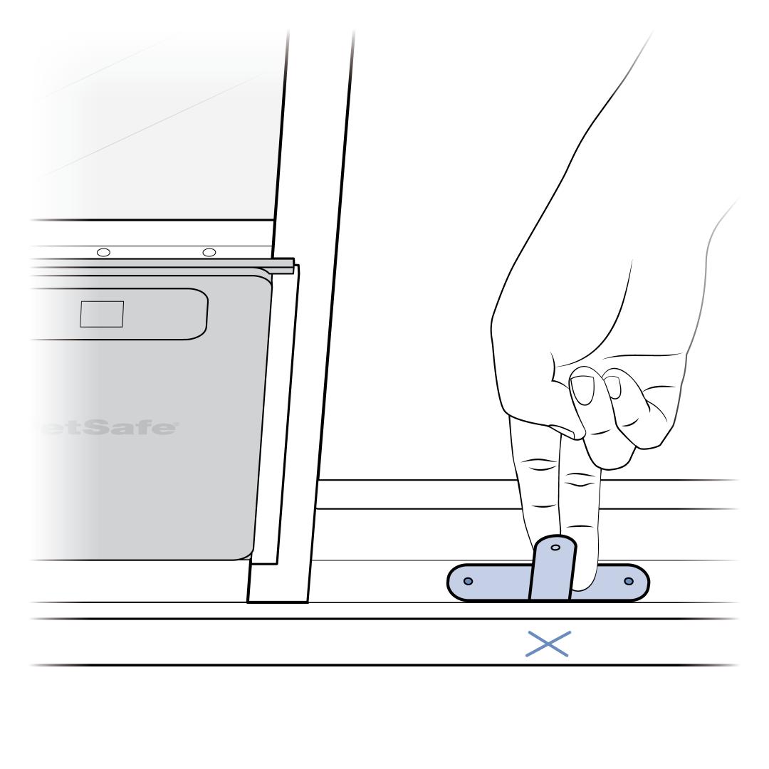 Secure T Brackets To Assembled Pet Door