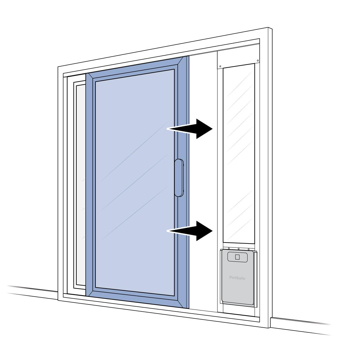 Ensure Assembled Pet Door Is Flush Against Edge
