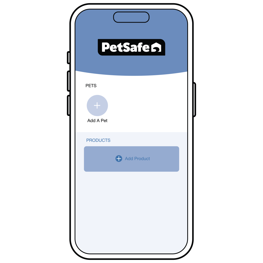 screenshot of the app where you can add pets and products