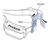 Feed strap with slide through buckle