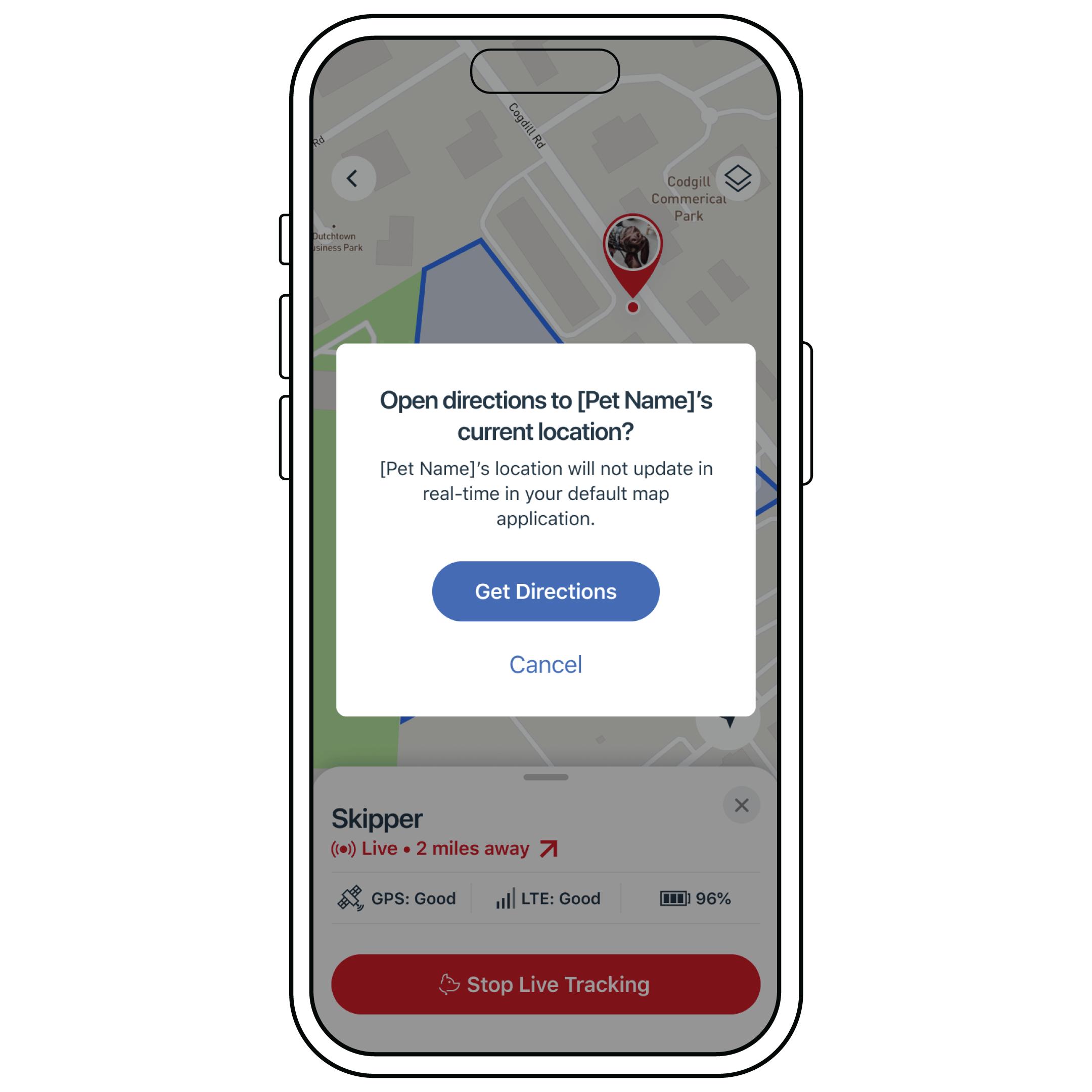 Directions Popup