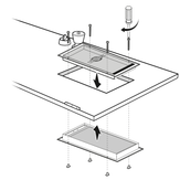 Place pet door with screws