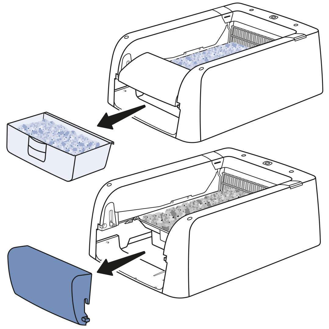 Remove waste bin & waste bin cover