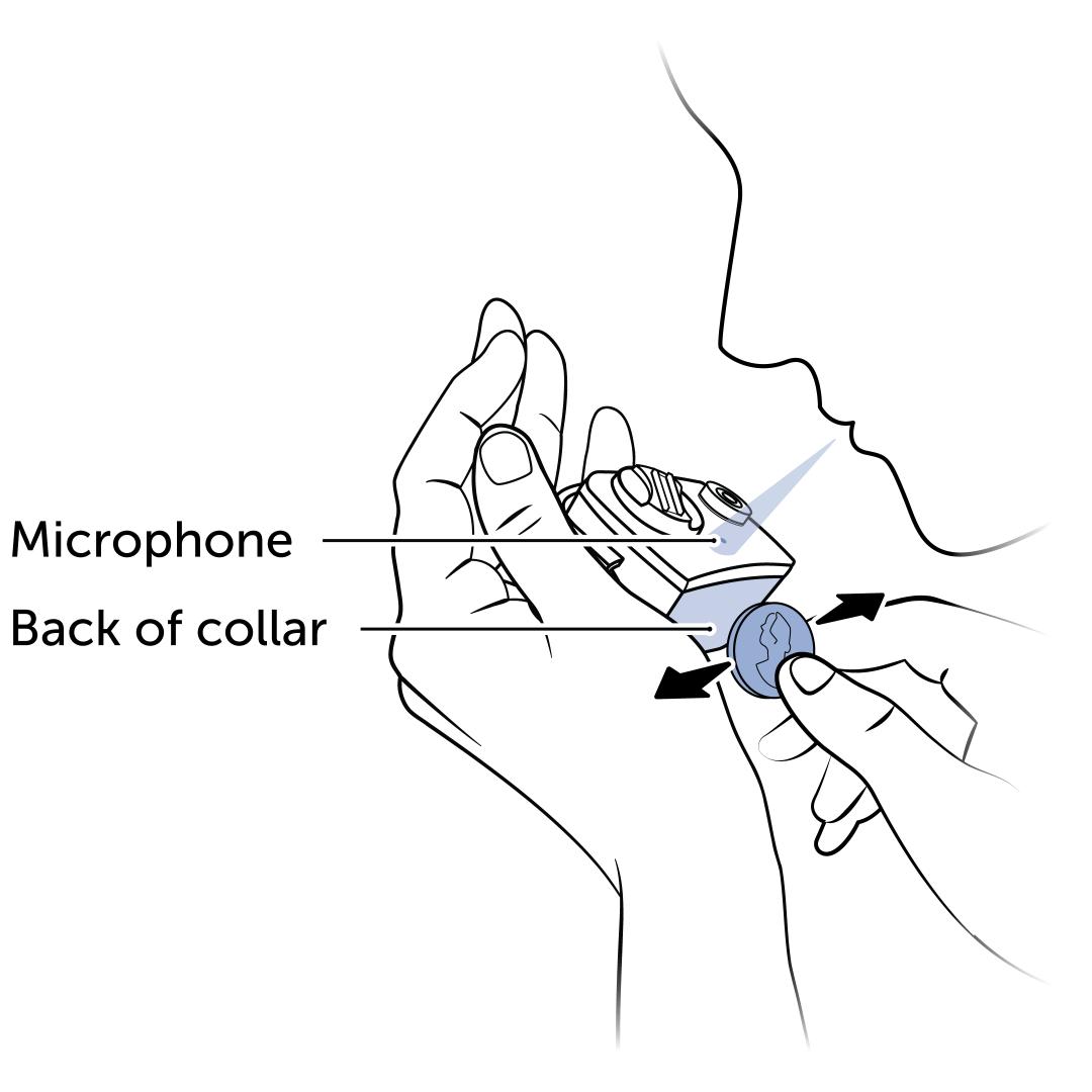 Blowing on microphone