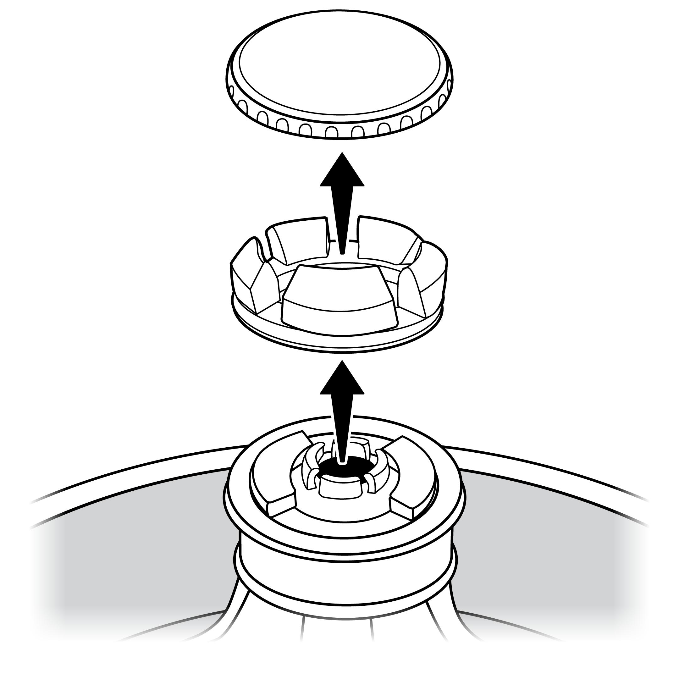 Exploded View of Flow Cap and Spout Ring