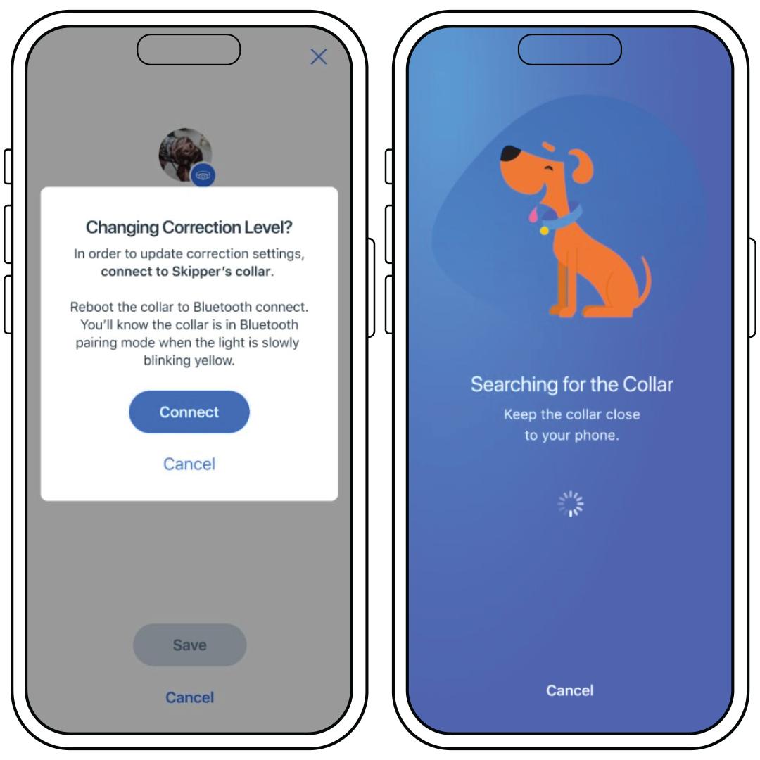 Change Correction Modal and Searching For Collar