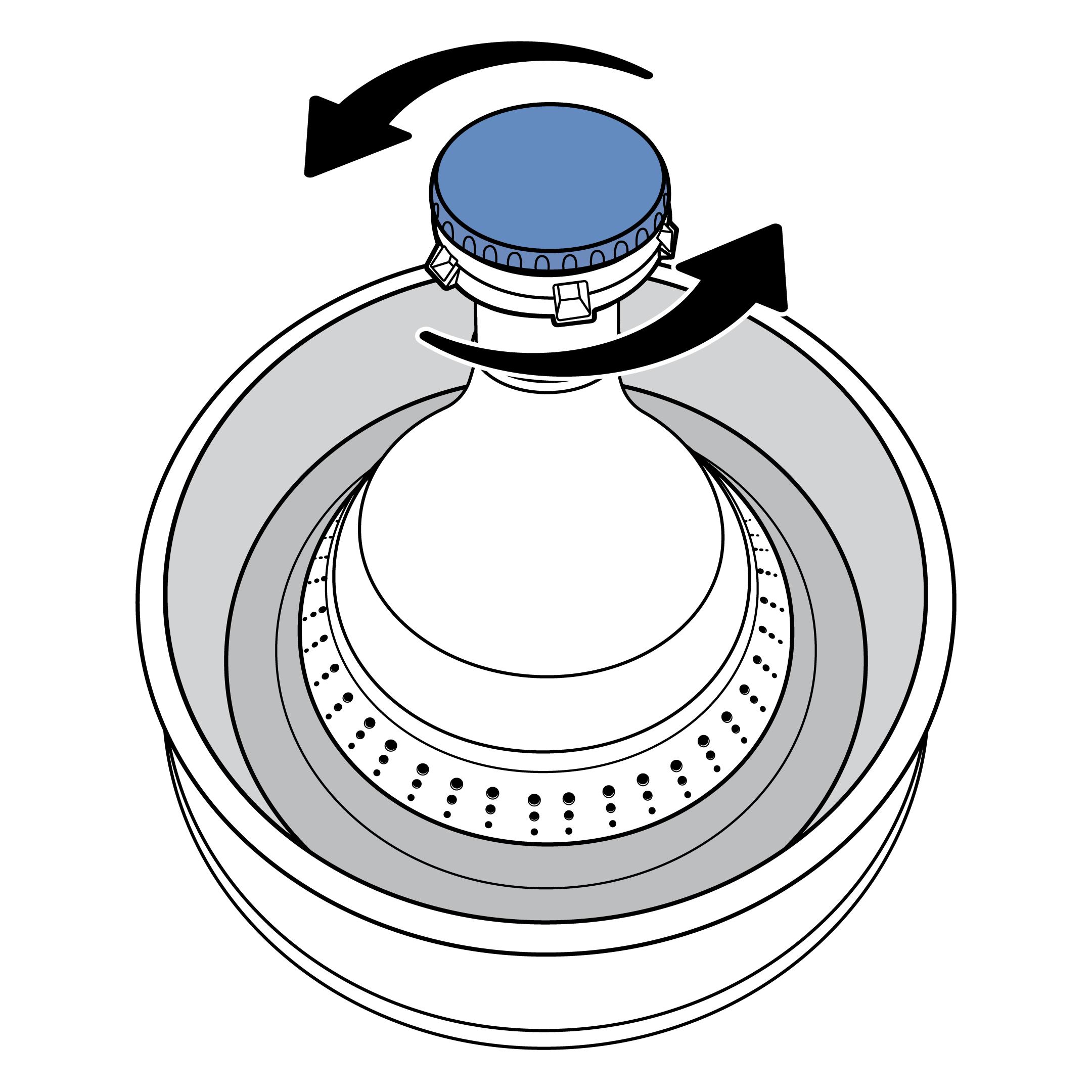 Flow Control Cap Counterclockwise