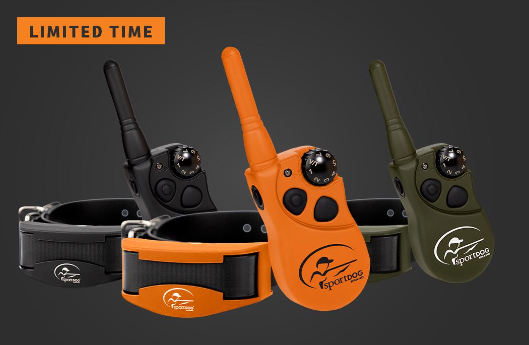 SportDOG YardTrainer 300 e-collars in black, orange, and green