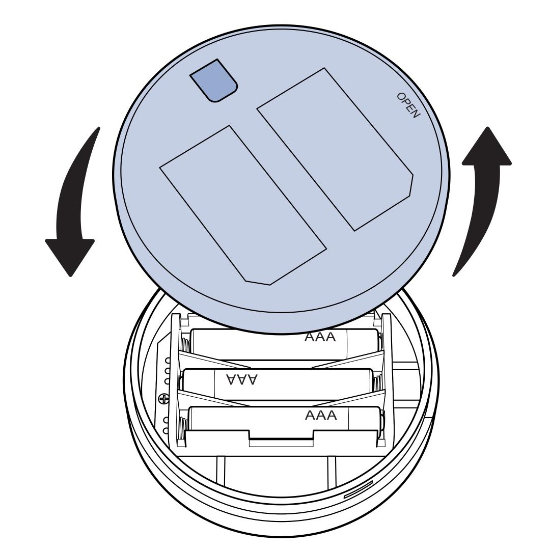 Remove Battery Cover By Twisting Counterclockwise
