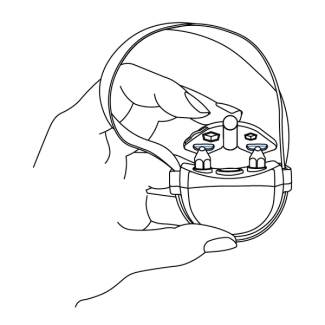 Place the wires of the Test Light Tool on the collar's contact points.