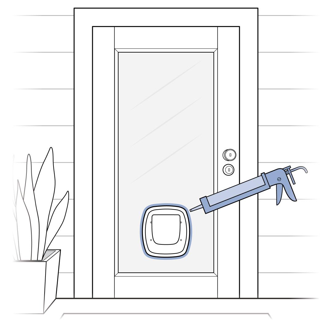 Apply Caulk Around Exterior Frame