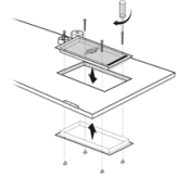 Place pet door with screws