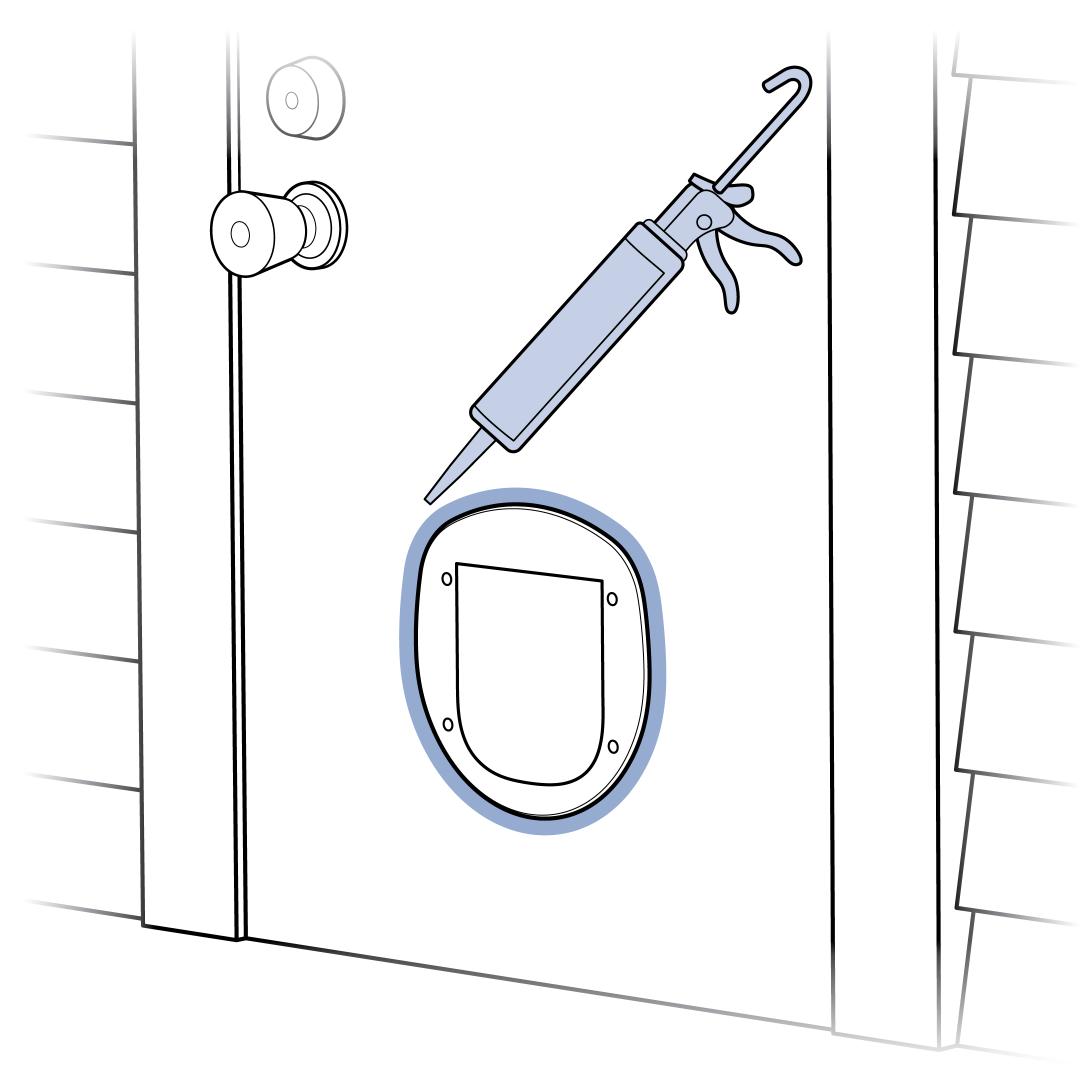 Caulk Exterior Frame on Non-Glass Door