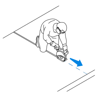  use a circular saw to cut a channel