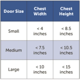 Sizing chart