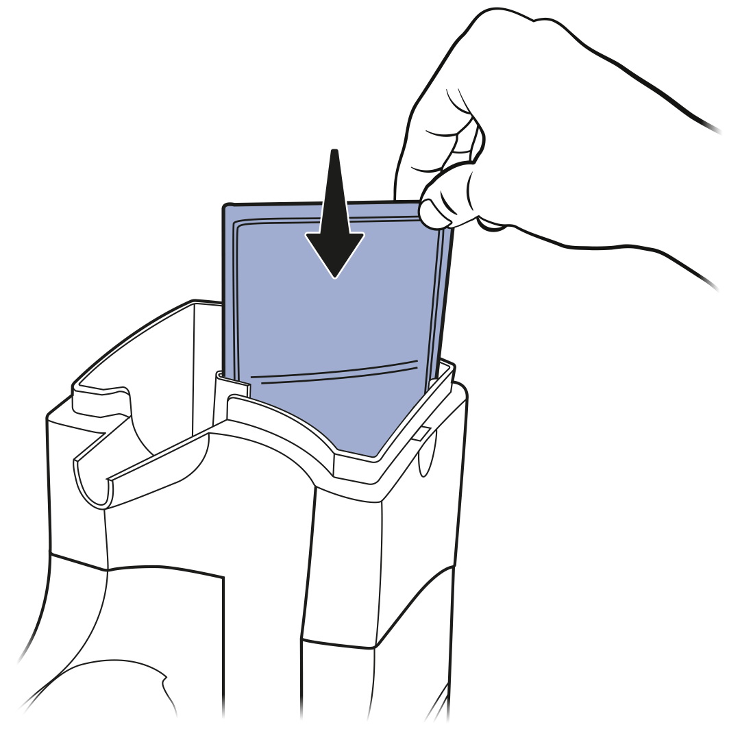 Slide filter back into filter housing