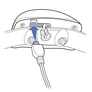 Plug charger into collar